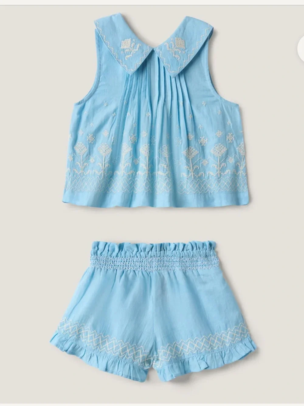 NWT Lali Kids Girls Sofia Sleeveless Matching Set in Light Blue, sz 5